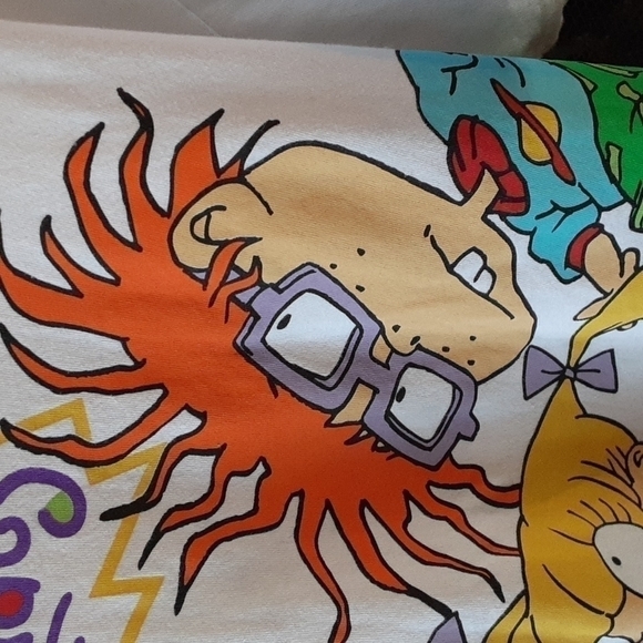 Nickelodeon Rugrats character graphic print white short sleeve shirt S/M - Picture 4 of 7